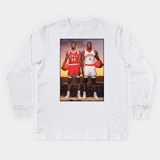 Stacey Augmon and Larry Johnson 1991 Kids Long Sleeve T-Shirt